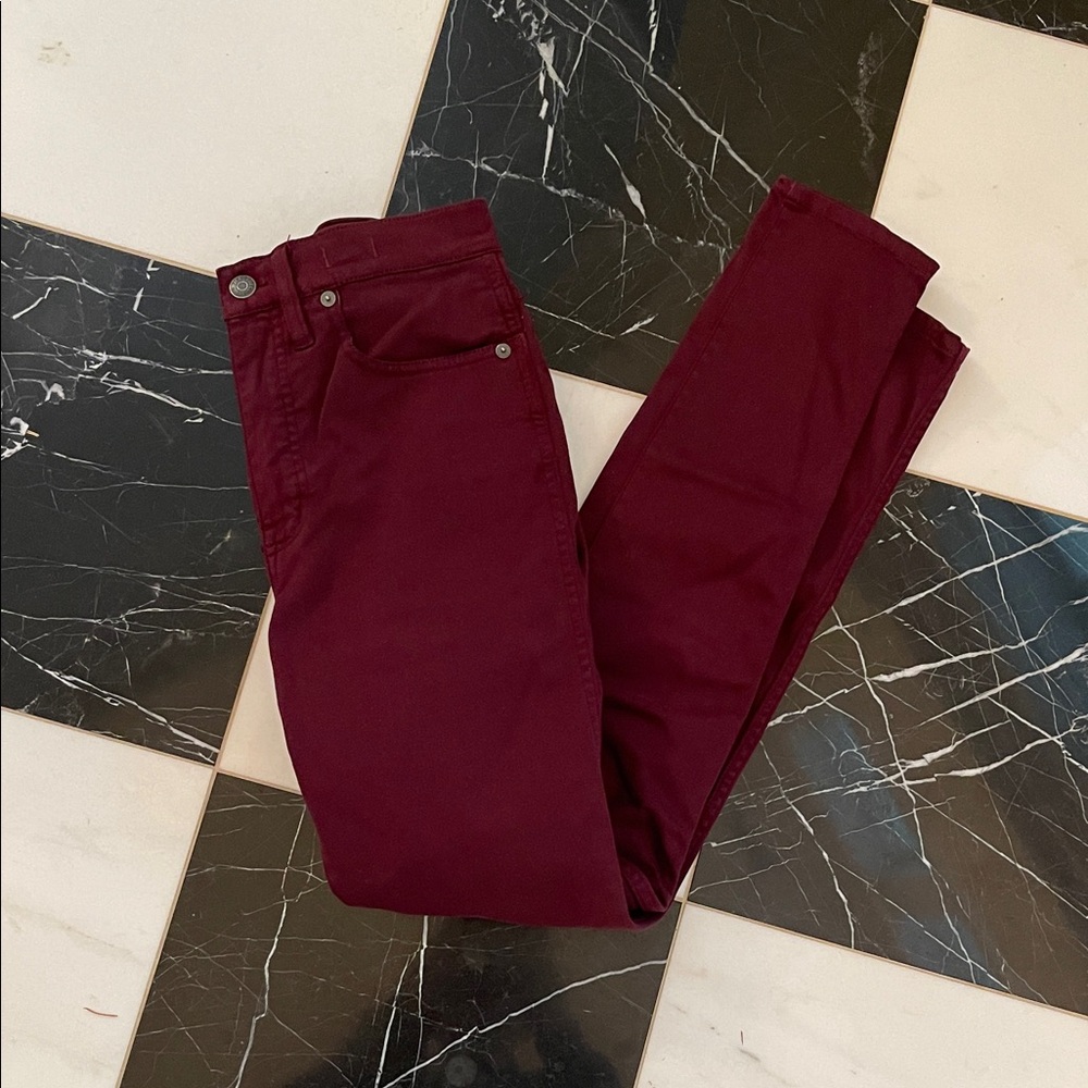 Madewell Plum / Maroon Skinny Jeans Size 27